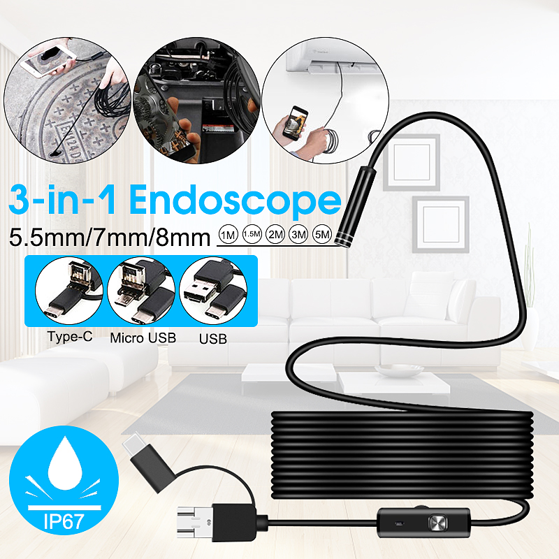 Bakeey-3-in-1-7mm-6Led-Type-C-Micro-USB-Borescope-Inspection-Camera-Soft-Cable-for-Android-PC-1193589-1