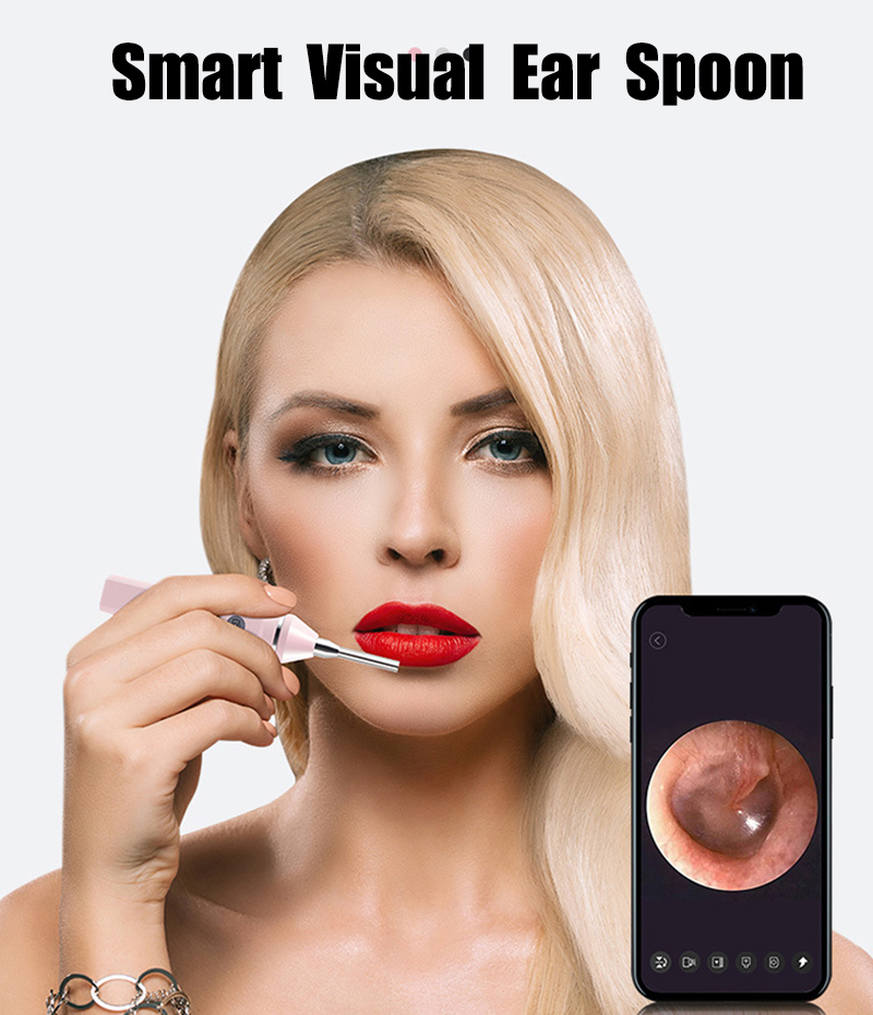 Bakeey-Visual-Ear-Spoon-39MM-500W-HD-WiFi-All-In-One-Ear-Cleaner-Otoscope-6LED-Adjustable-IP67-400mA-1787995-1