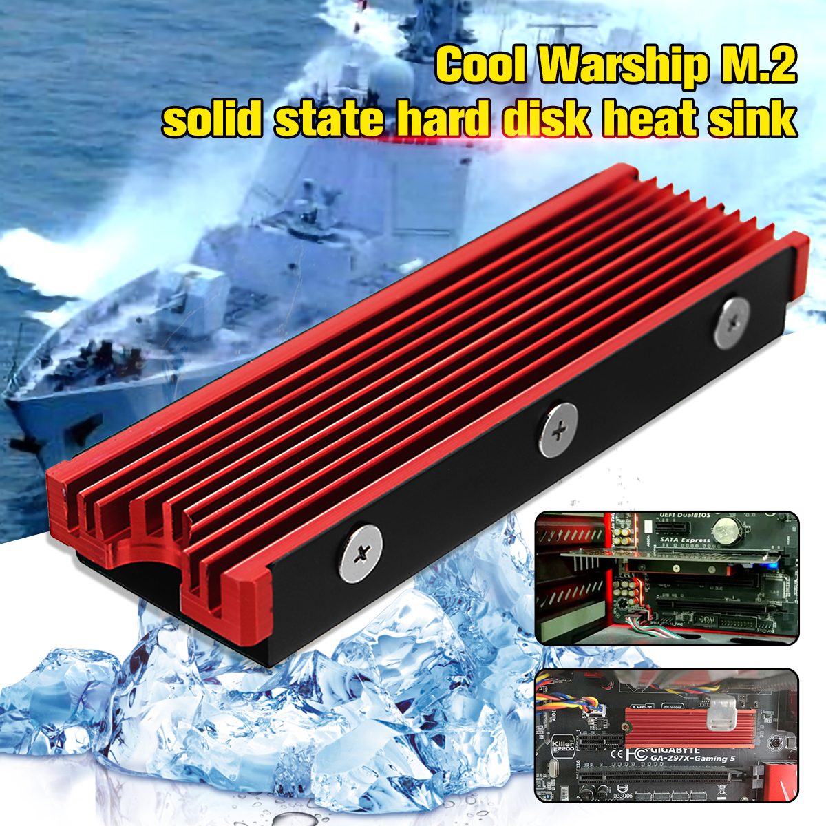 M2-NVME-Aluminum-Heatsink-NGFF-PCI-E-2280-SSD-Cooling-Fan-Fin-Cooler-W-Thermal-Pad-1632666-1