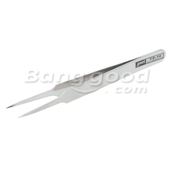 TS-14-110mm-Blunt-Tip-Stainless-Steel-Tweezer-Forcep-Silver-911551-1