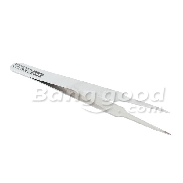 TS-14-110mm-Blunt-Tip-Stainless-Steel-Tweezer-Forcep-Silver-911551-2