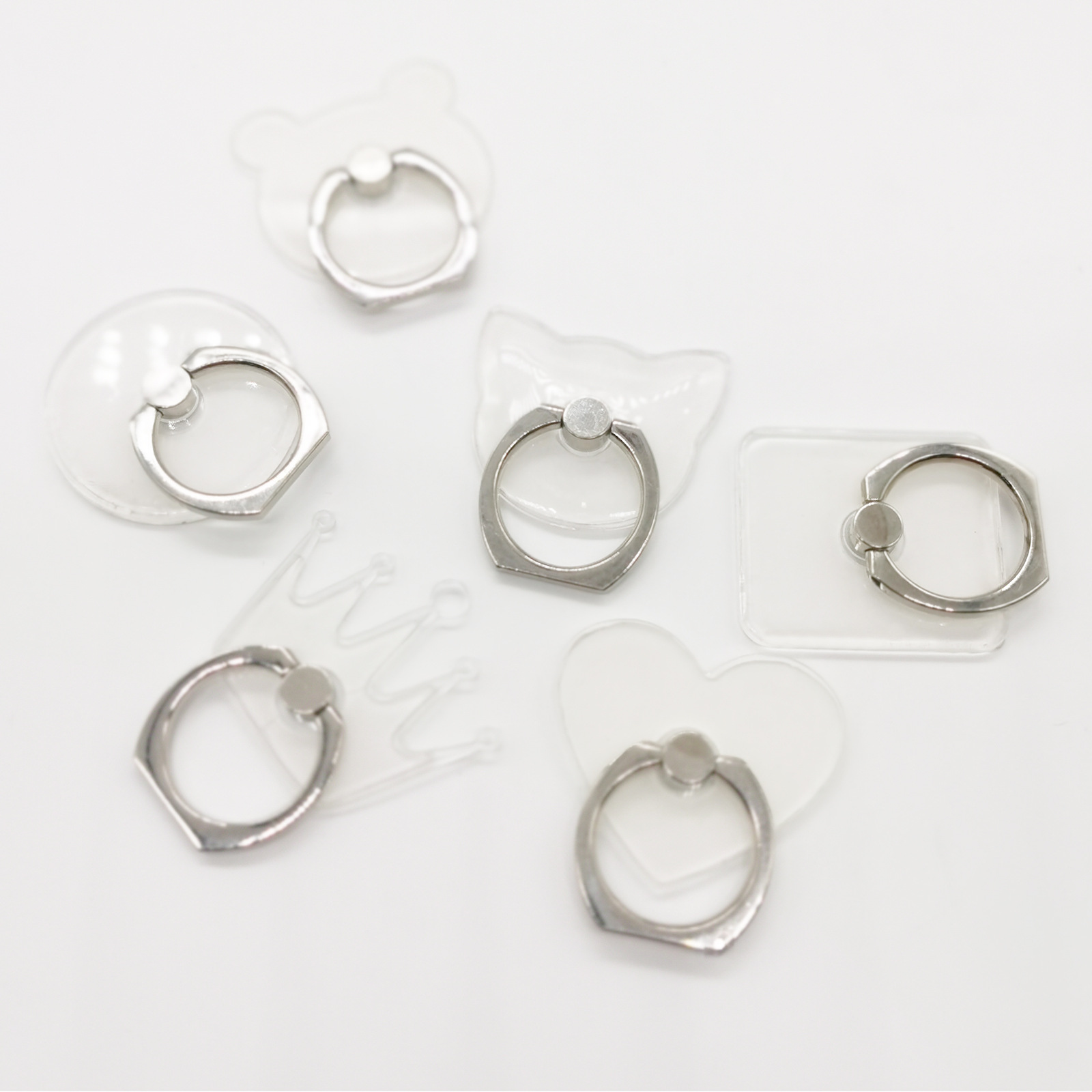 Bakeey-Universal-Transparent-Phone-Ring-Holder-PC-Finger-Ring-Grip-Mobile-Phone-Bracket-Stand-1829269-11