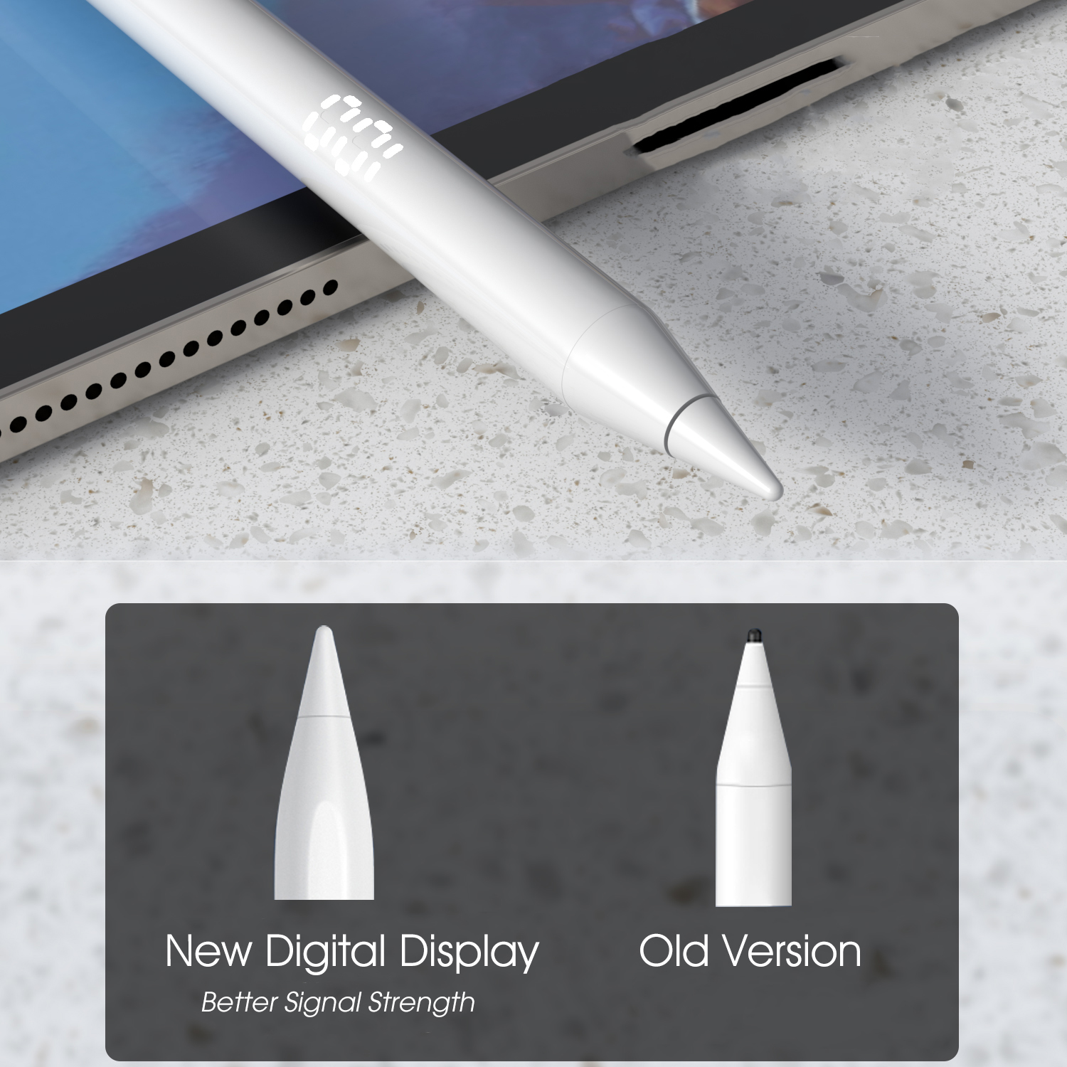 Bakeey-130mAh-Battery-Status-Display-Palm-Rejection-Active-Stylus-Pen-High-Sensitive-Capacitive-Pen--1898958-2
