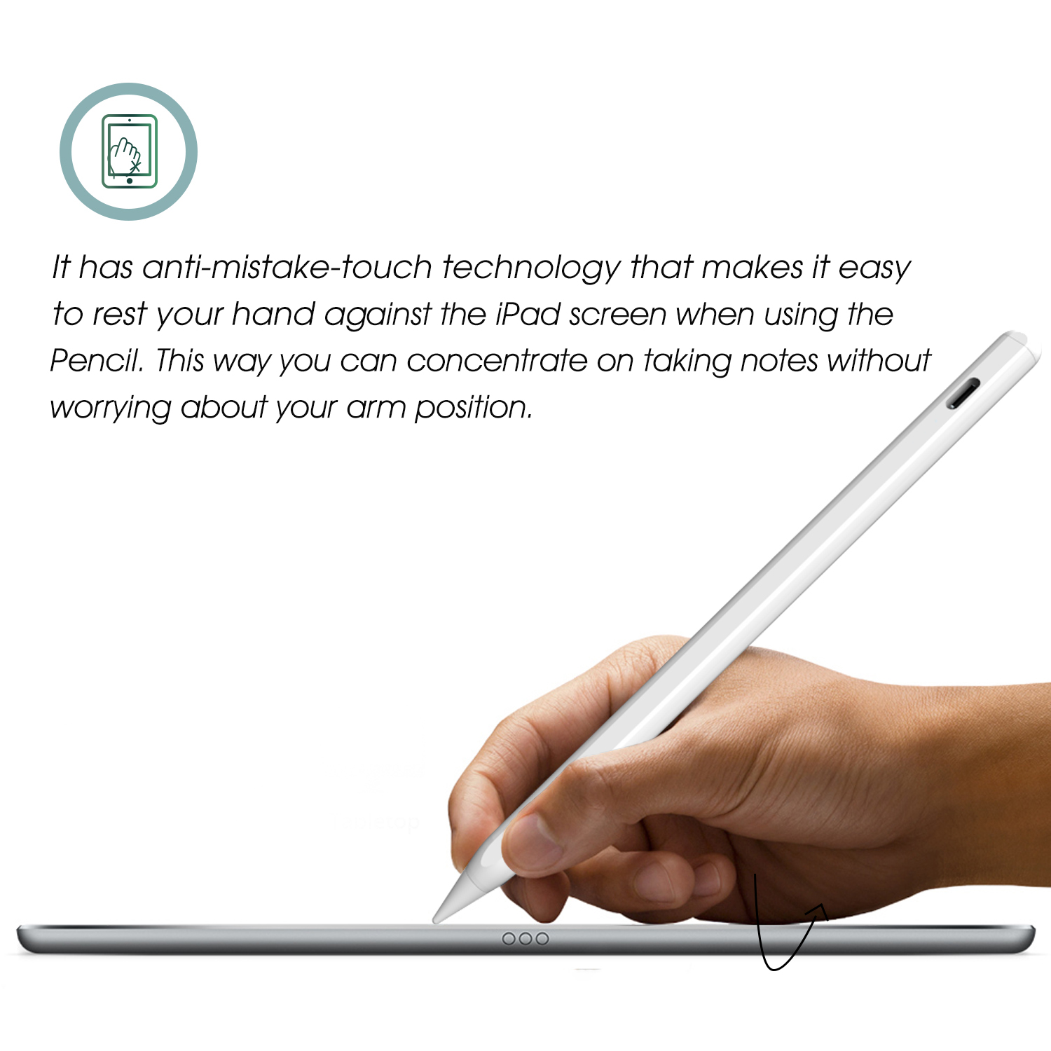 Bakeey-130mAh-Battery-Status-Display-Palm-Rejection-Active-Stylus-Pen-High-Sensitive-Capacitive-Pen--1898958-5