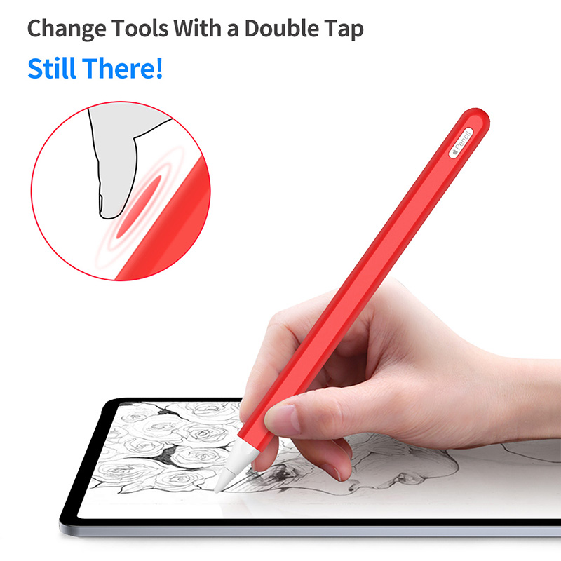 Bakeey-Anti-slip-Anti-fall-Silicone-Touch-Screen-Stylus-Pen-Protective-Case-for-Apple-Pencil-2nd-Gen-1593573-2