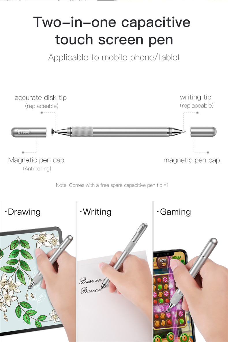 Baseus-2-in-1-Touch-Screen-Capacitive-Stylus-Drawing-Pen-for-iPhone-Mobile-Phone-Tablet-PC-1378693-2