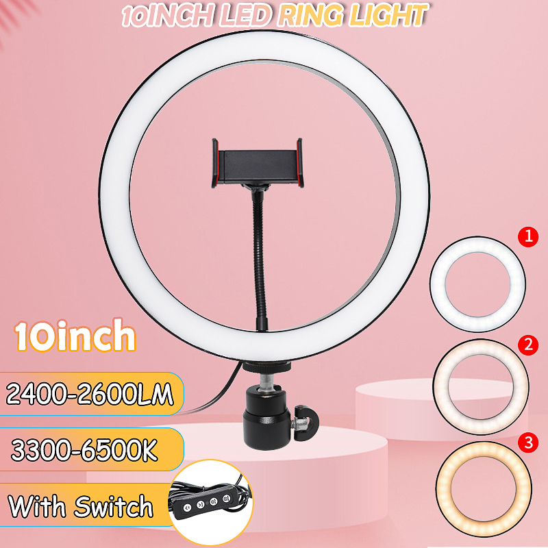 10-Inch-USB-LED-Ring-Light-Adjustable-Selfie-Fill-Light-3300-6500K-Dimmable-Lamp-for-Youtube-Tik-Tok-1955514-1
