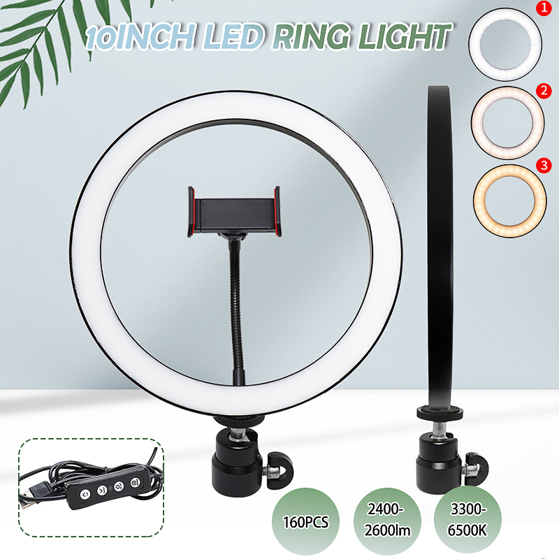 10-Inch-USB-LED-Ring-Light-Adjustable-Selfie-Fill-Light-3300-6500K-Dimmable-Lamp-for-Youtube-Tik-Tok-1955514-2