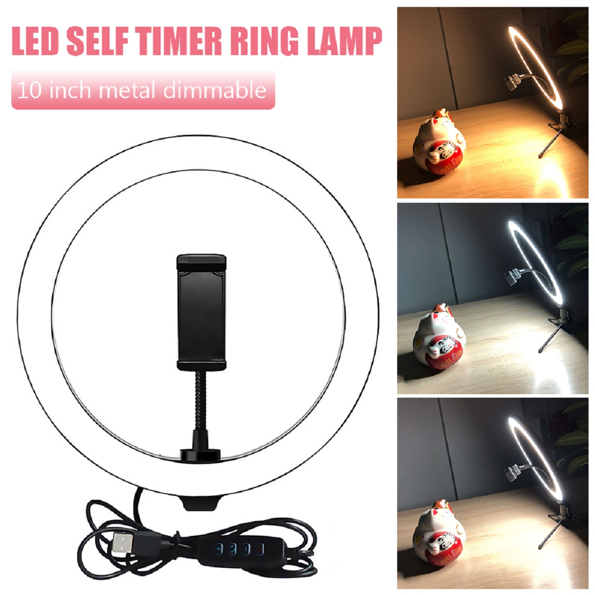 10-Inch-USB-LED-Ring-Light-Adjustable-Selfie-Fill-Light-3300-6500K-Dimmable-Lamp-for-Youtube-Tik-Tok-1955514-7