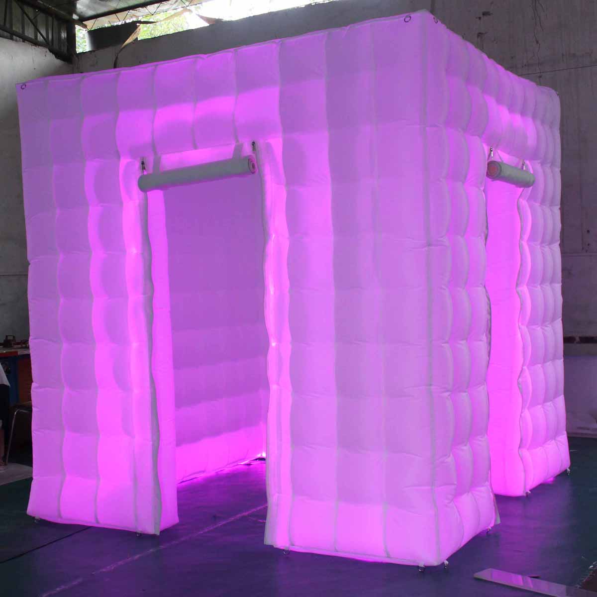110V-82ft-Two-Door-Multi-color-LED-Inflatable-Photo-Booth-Enclosure-Tent-with-Remote-Control-Air-Ten-1145648-6