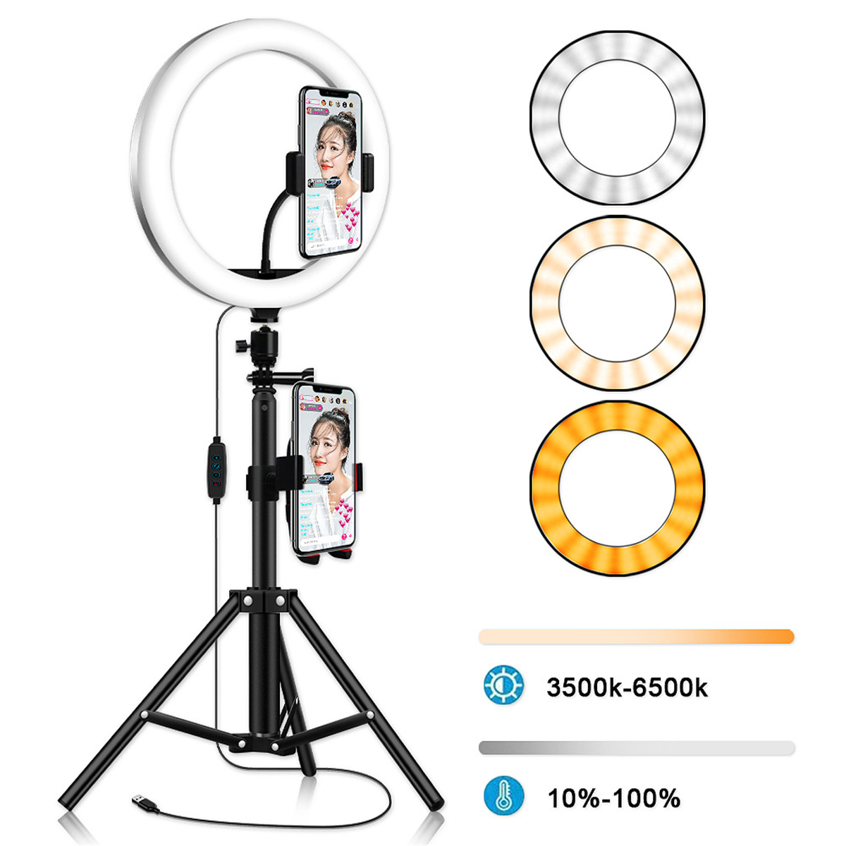 12-Inch-30cm-3000K-5500K-Dimmable-Remote-Control-LED-Ring-Light--3-Colors-Modes-Fill-Light-with-163c-1702027-2