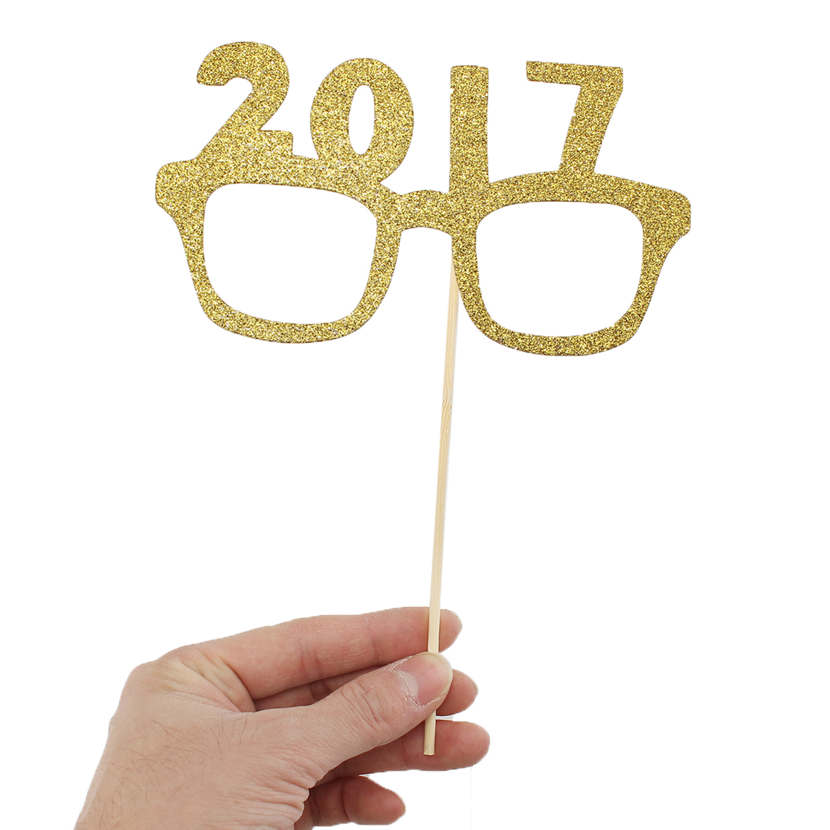 12Pcs-Happy-New-Year-Eve-Party-Photo-Booth-DIY-Mask-Mustache-Stick-Props-1114769-2