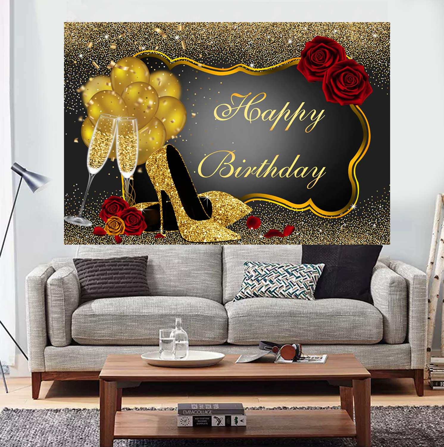 150x100CM-220x150CM-250x180CM-Spray-Painted-Vinyl-Gold-Balloon-Glass-Rose-Photography-Backdrop-Backg-1673245-8