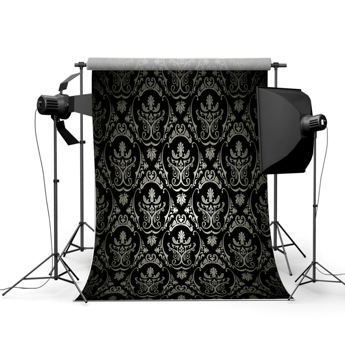 15x21m-Photography-Retro-Damask-Cloth-Studio-Props-Background-Vinyl-Black-1130356-1