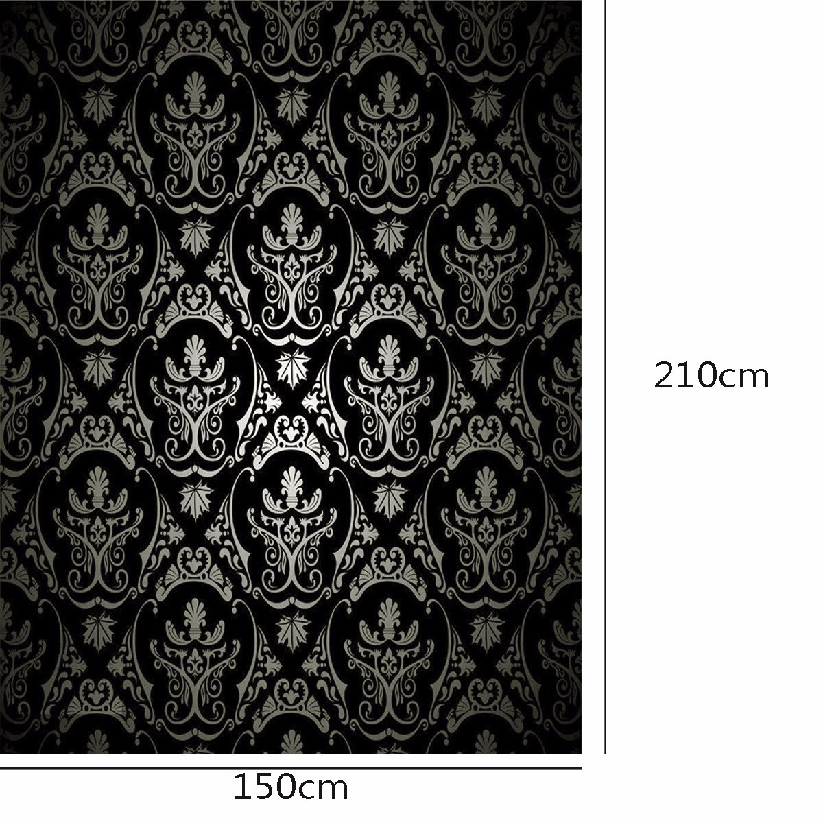 15x21m-Photography-Retro-Damask-Cloth-Studio-Props-Background-Vinyl-Black-1130356-2