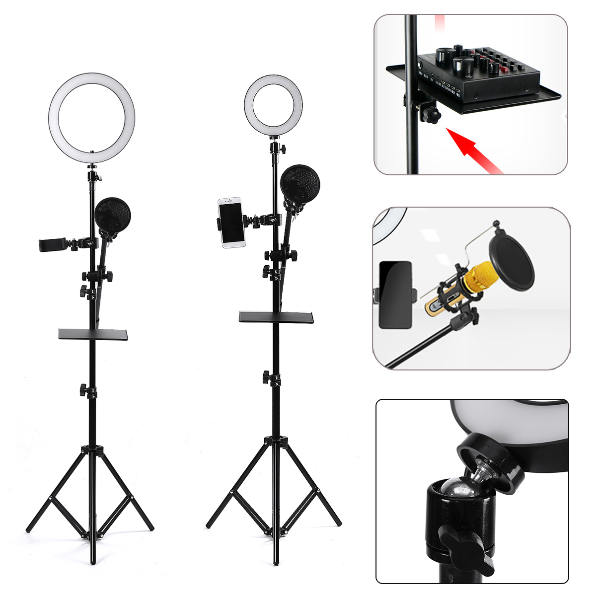 1625cm-Dimmable-LED-Video-Ring-Light-Tripod-Stand-with-PhoneMic-Holder-bluetooth-Selfie-Shutter-for--1610611-10