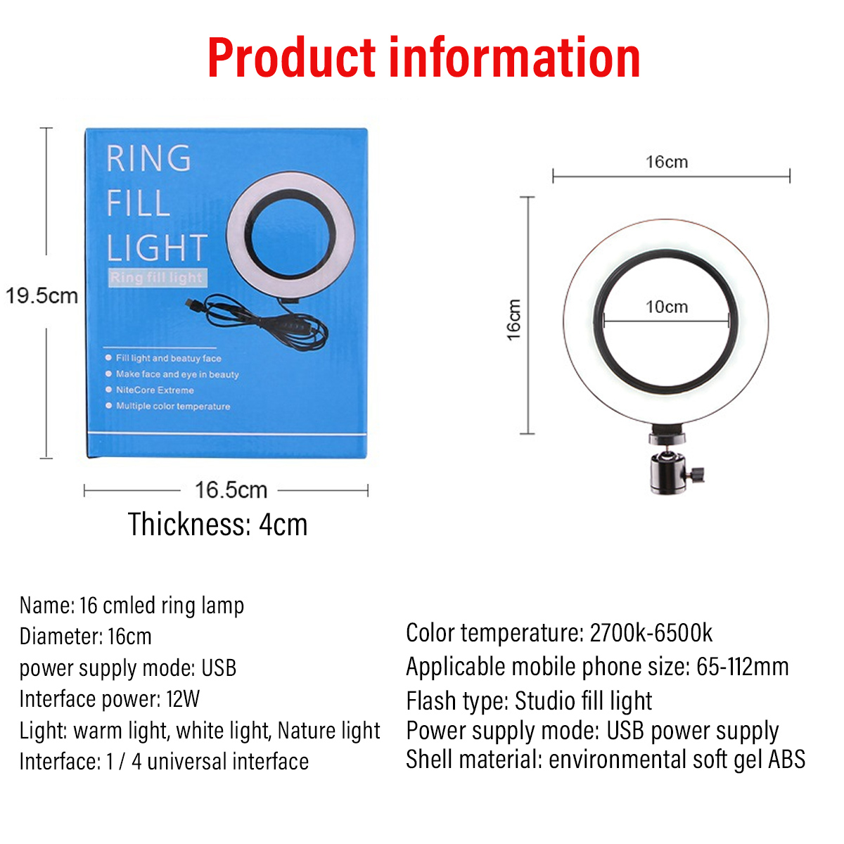 16cm-LED-Ring-Light-Dimmable-LED-Beauty-Ring-Fill-Light-Photography-for-Selfie-Live-Stream-Broadcast-1701207-11
