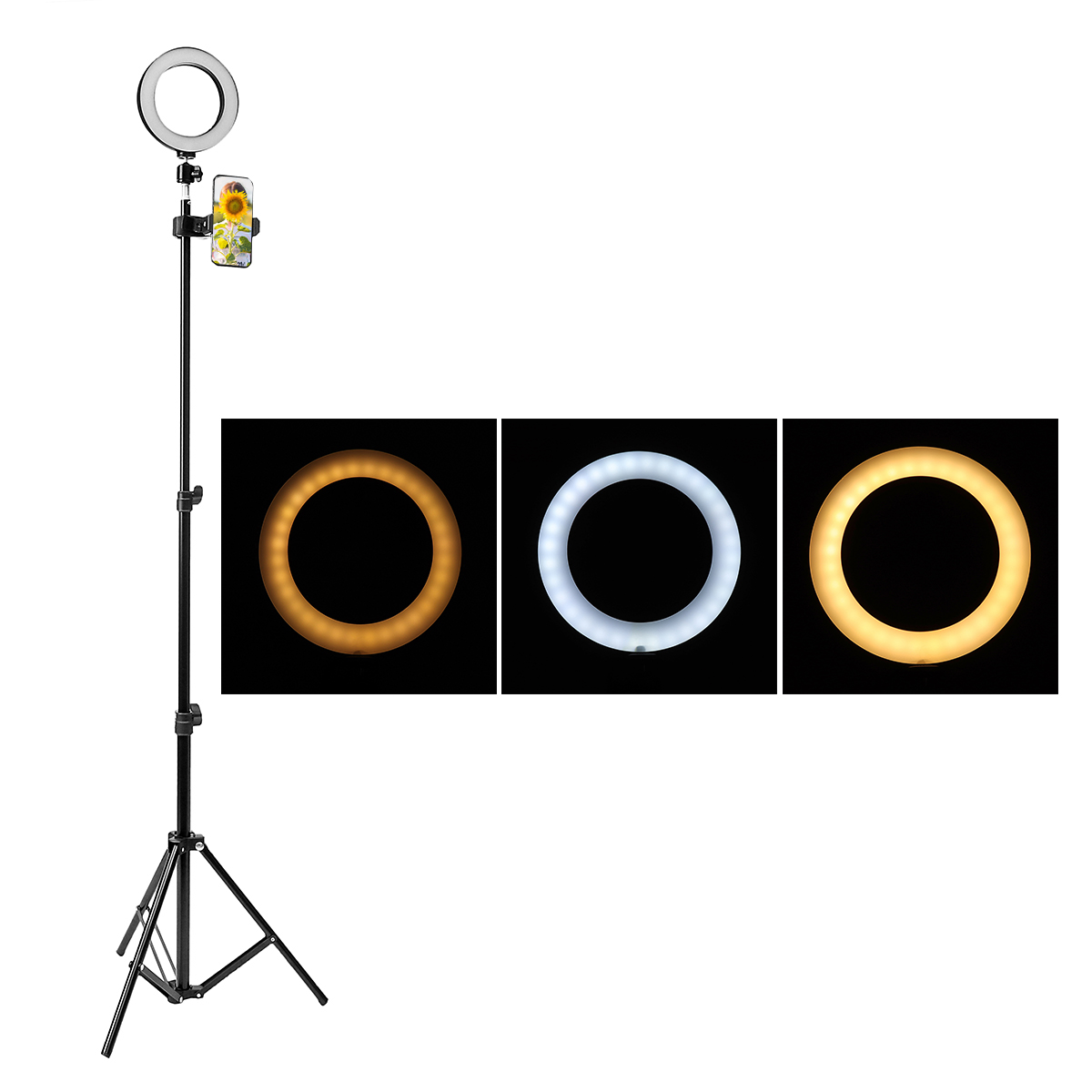 16cm-LED-Video-Ring-Light-5500K-Dimmable-with-160cm-Adjustable-Light-Stand-for-Youtube-Tiktok-Live-S-1403937-1