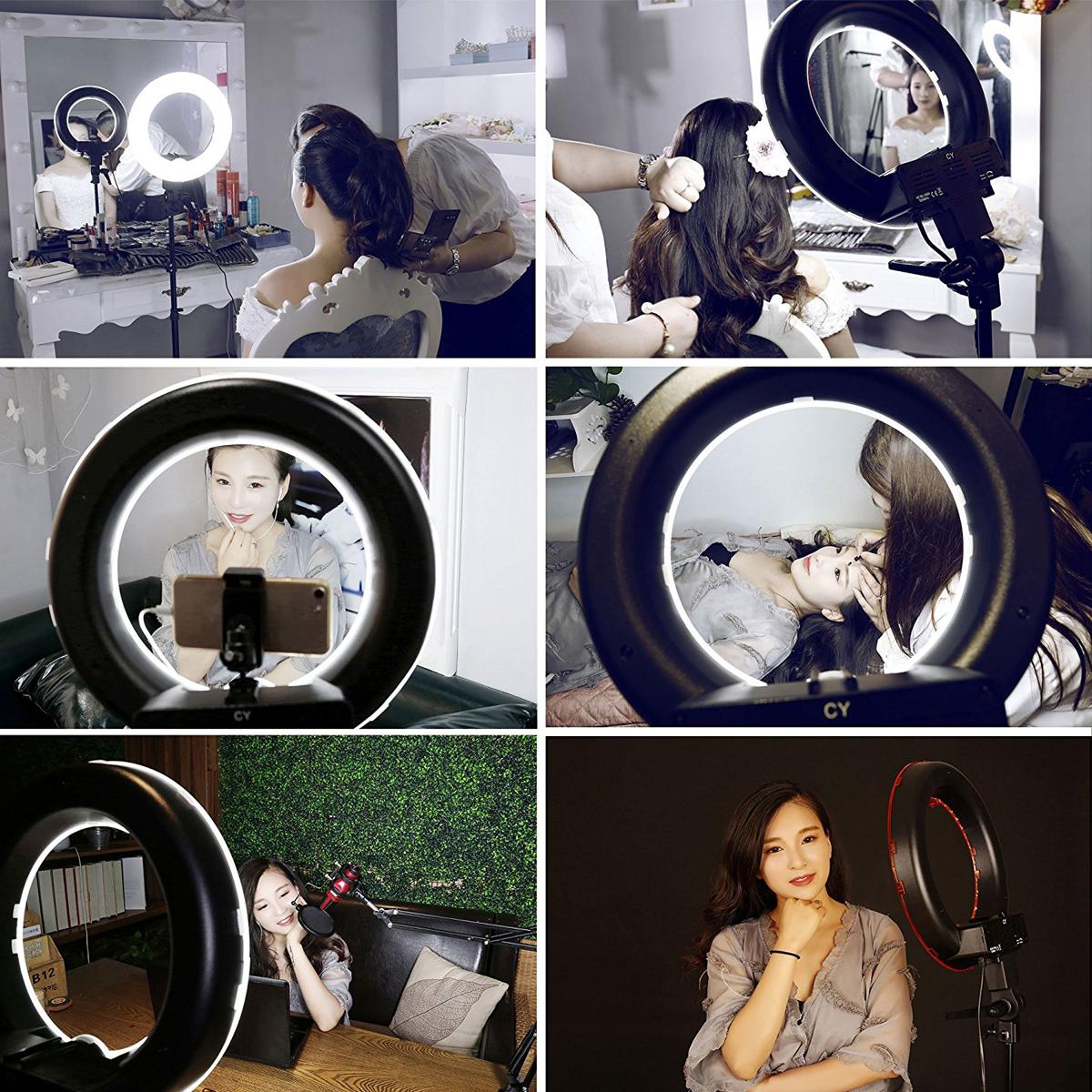 16cm-LED-Video-Ring-Light-5500K-Dimmable-with-160cm-Adjustable-Light-Stand-for-Youtube-Tiktok-Live-S-1403937-8