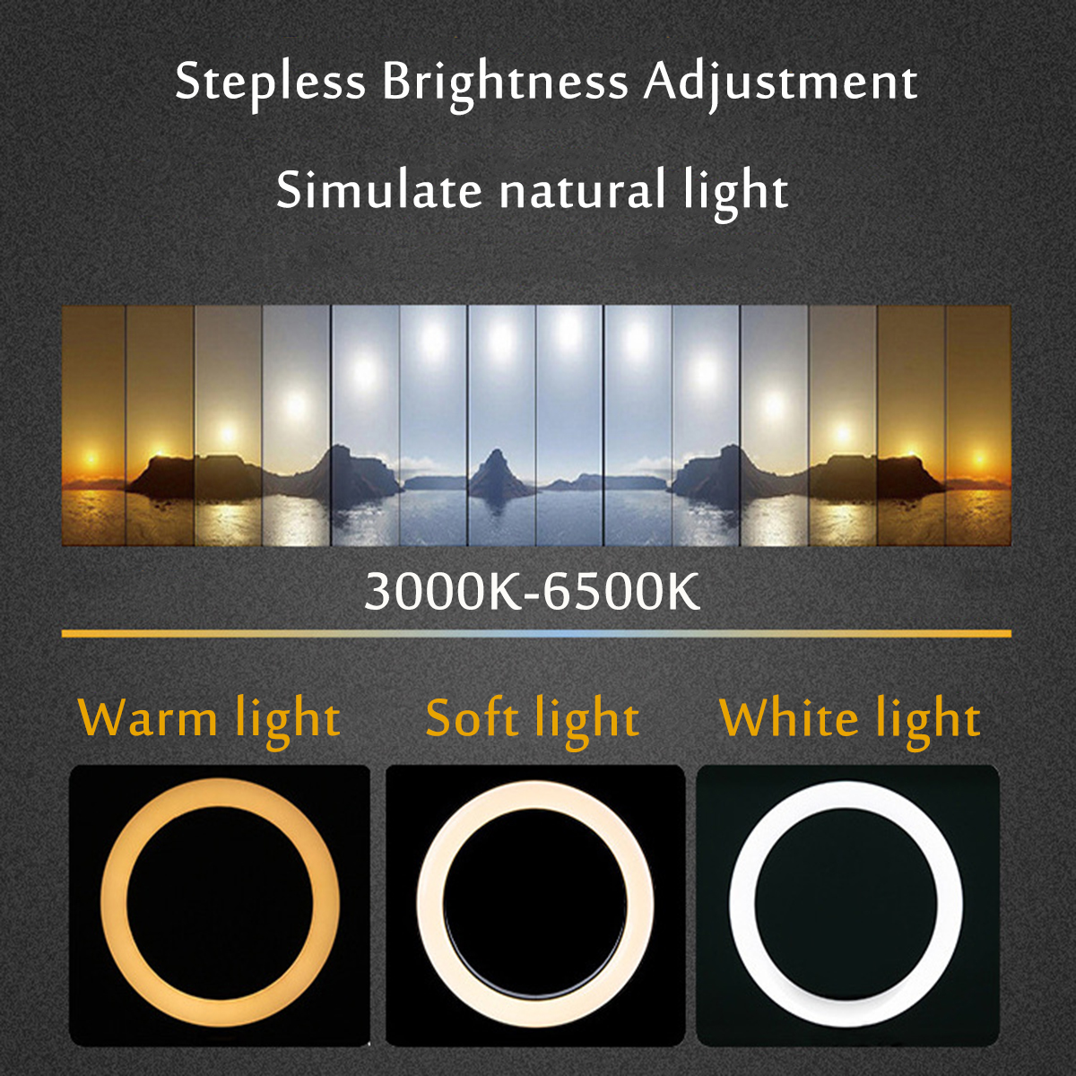 18-inch-LED-Ring-Fill-Light-with-Phone-Clip-6500K-Dimmable-for-Camera-Makeup-Selfie-1782489-3