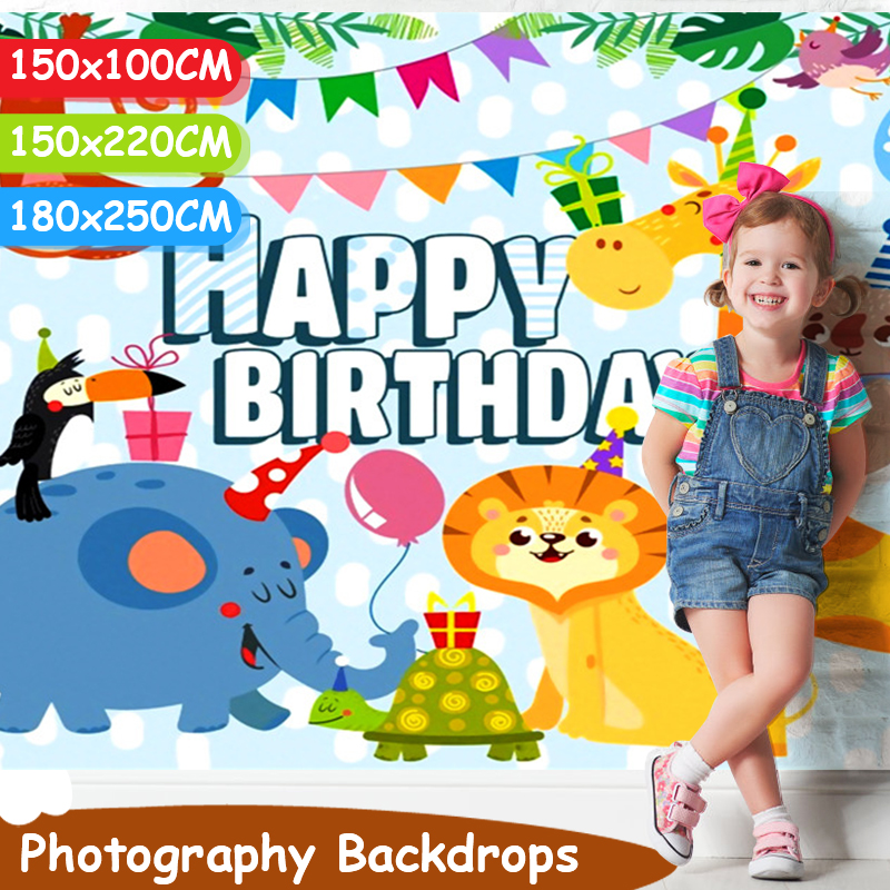 1x15m-15x22m-18x25m-PVC-Animal--Happy-Birthday-Photography-Background-Cloth-Photo-Backdrop-1688801-1