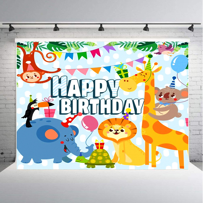 1x15m-15x22m-18x25m-PVC-Animal--Happy-Birthday-Photography-Background-Cloth-Photo-Backdrop-1688801-4