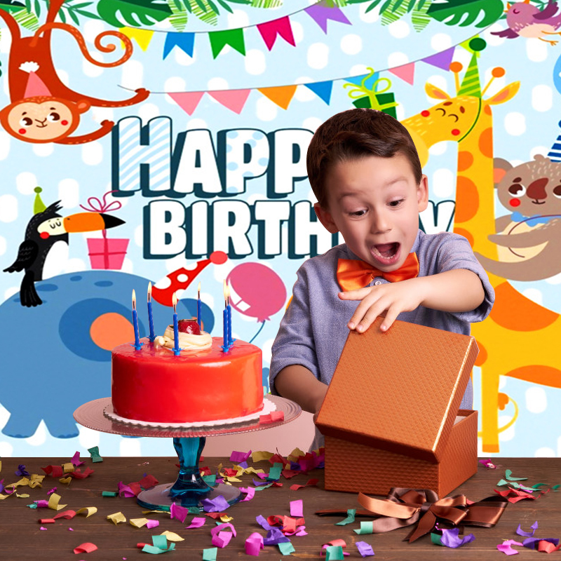 1x15m-15x22m-18x25m-PVC-Animal--Happy-Birthday-Photography-Background-Cloth-Photo-Backdrop-1688801-5