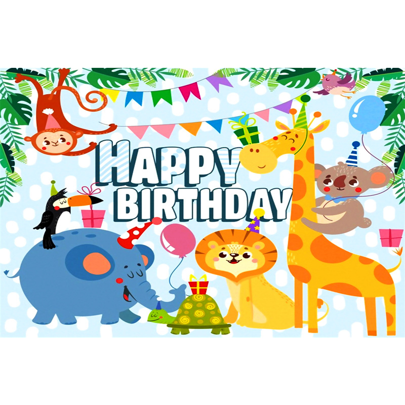 1x15m-15x22m-18x25m-PVC-Animal--Happy-Birthday-Photography-Background-Cloth-Photo-Backdrop-1688801-6