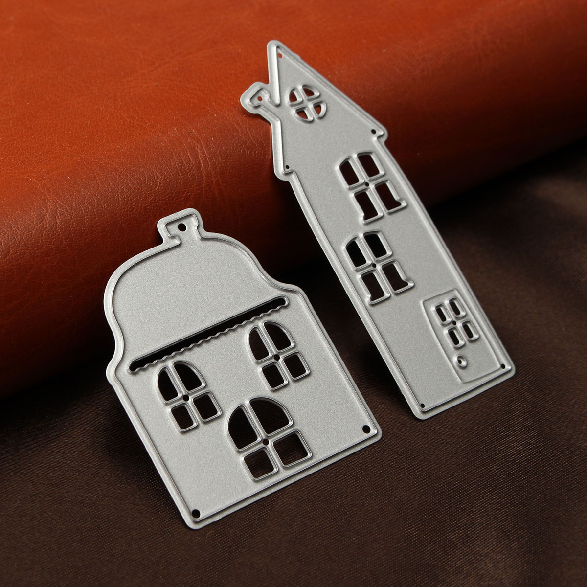 2-in-1-Tall-Building-Small-House-Cabin-Metal-Scrapbook-Photo-Album-Paper-Work-DIY-Cutting-Dies-1401425-2