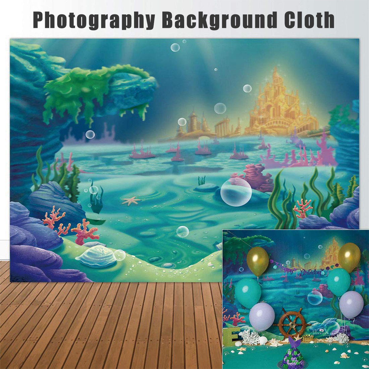 220x150cm-150x100cm-Under-Sea-Mermaid-Castle-Blue-Sea-Photography-Background-Cartoon--Backdrop-Kids--1717630-1