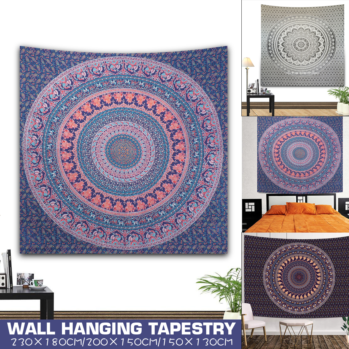 230x180cm200x150cm150x130cm-India-Mandala-Tapestry-Wall-Hanging-Decor-Wall-Cloth-Tapestries-Sandy-Be-1696997-1