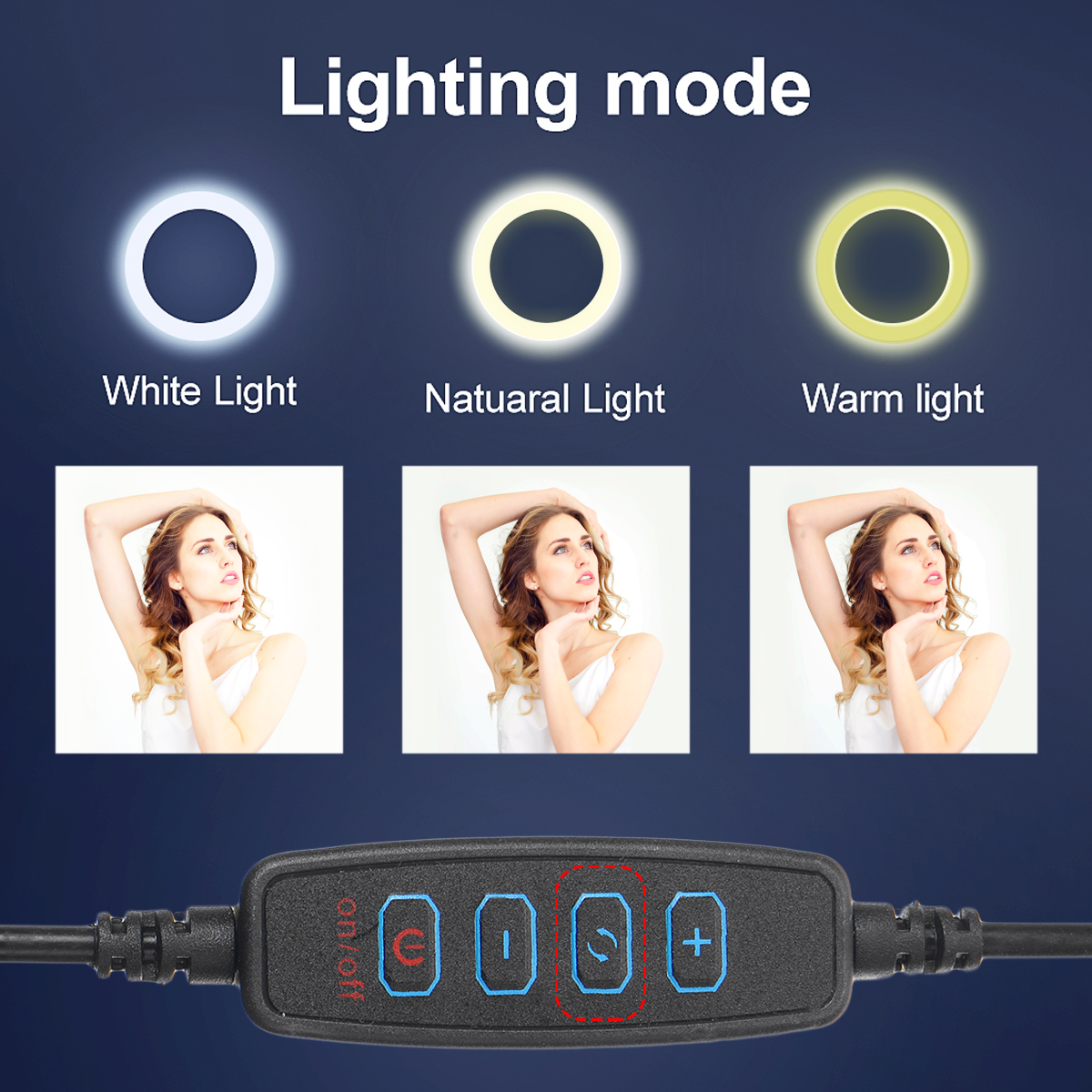 26cm-120-Lamp-Beads-LED-Ring-Light-3-Modes-Dimmable-Selfie-Light--with-Phone-Holder-for-Youtube-Stre-1716410-4