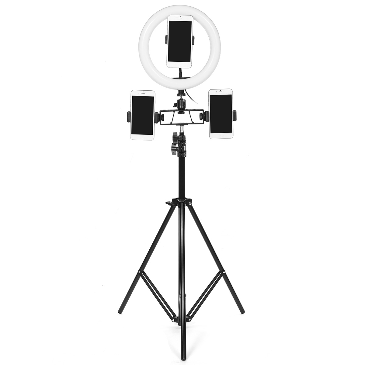 26cm-LED-Ring-Light-3-Color-10-Brightness-Dimmable-Fill-Light-with-Tripod-Stand-Dual-Phone-Clip-for--1702595-11