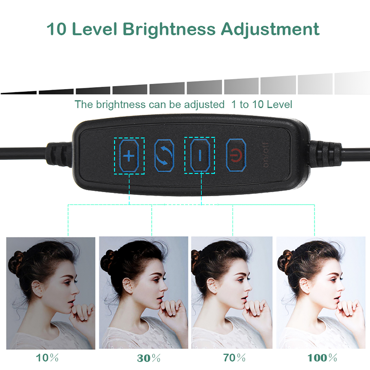26cm-LED-Ring-Light-3-Color-10-Brightness-Dimmable-Fill-Light-with-Tripod-Stand-Dual-Phone-Clip-for--1702595-5