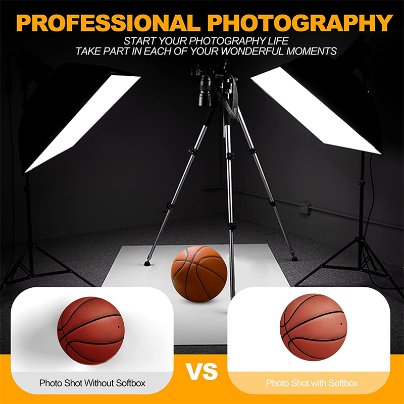 2Pcs-150W-Photography-Softbox-6000K-LED-Lighting-Lamp-Soft-Box-with-Light-Stand-Bracket-Studio-Kit-1940763-9