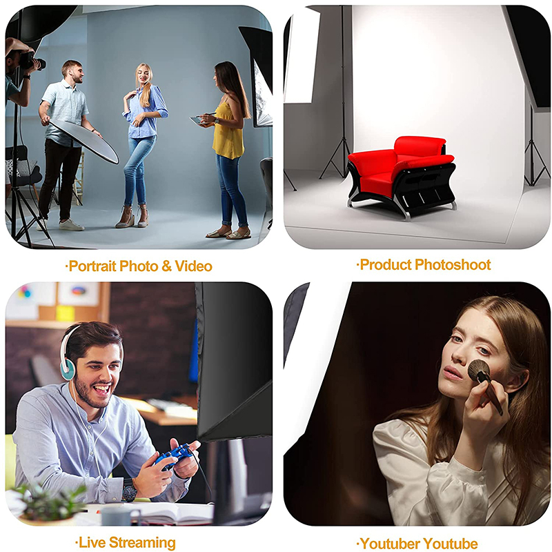 2Pcs-150W-Photography-Softbox-6000K-LED-Lighting-Lamp-Soft-Box-with-Light-Stand-Bracket-Studio-Kit-1940763-10