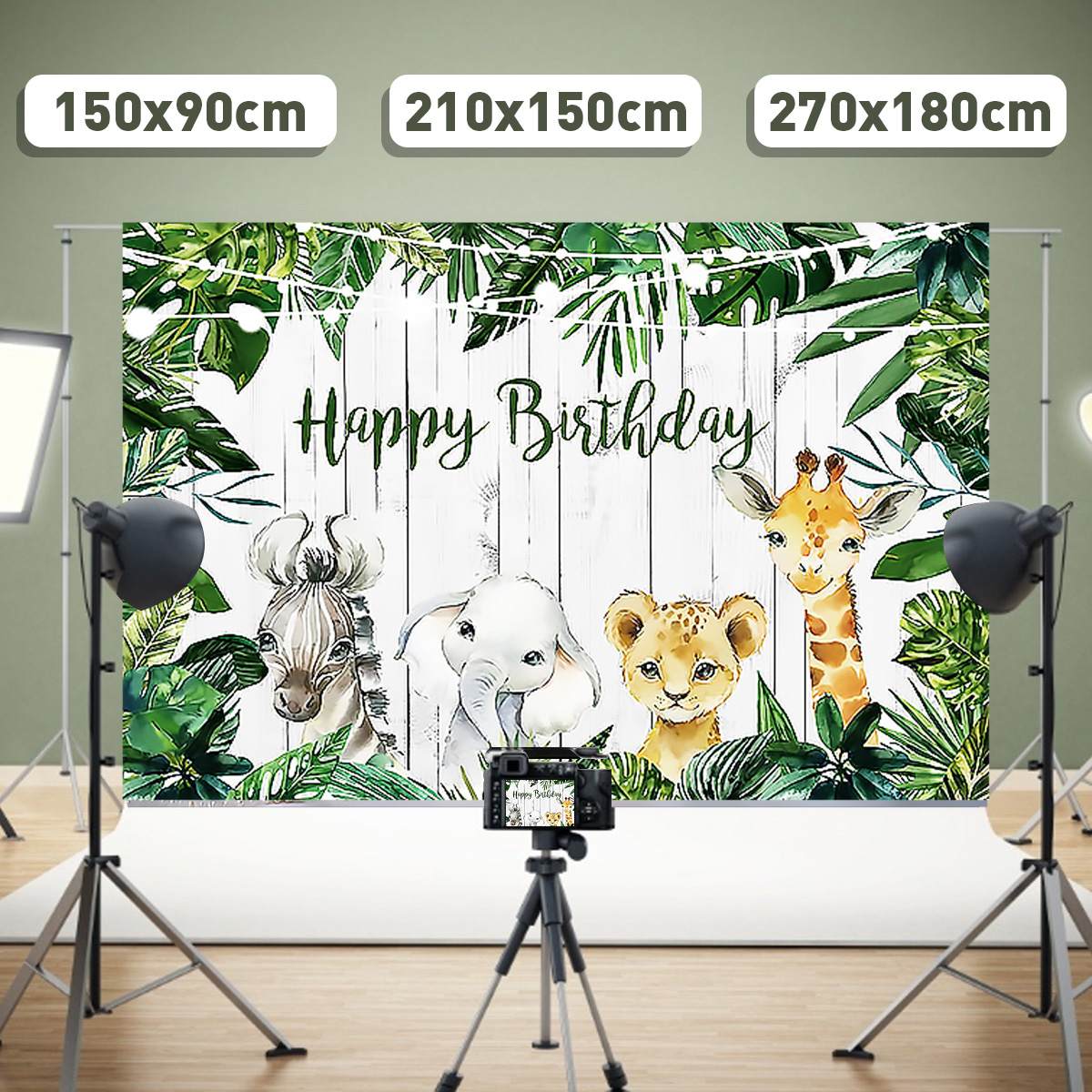 3-Size-Jungle-Green-Forest-Backdrop-Happy-Birthday-Background-Photography-Woodland-Party-Prop-1876181-3