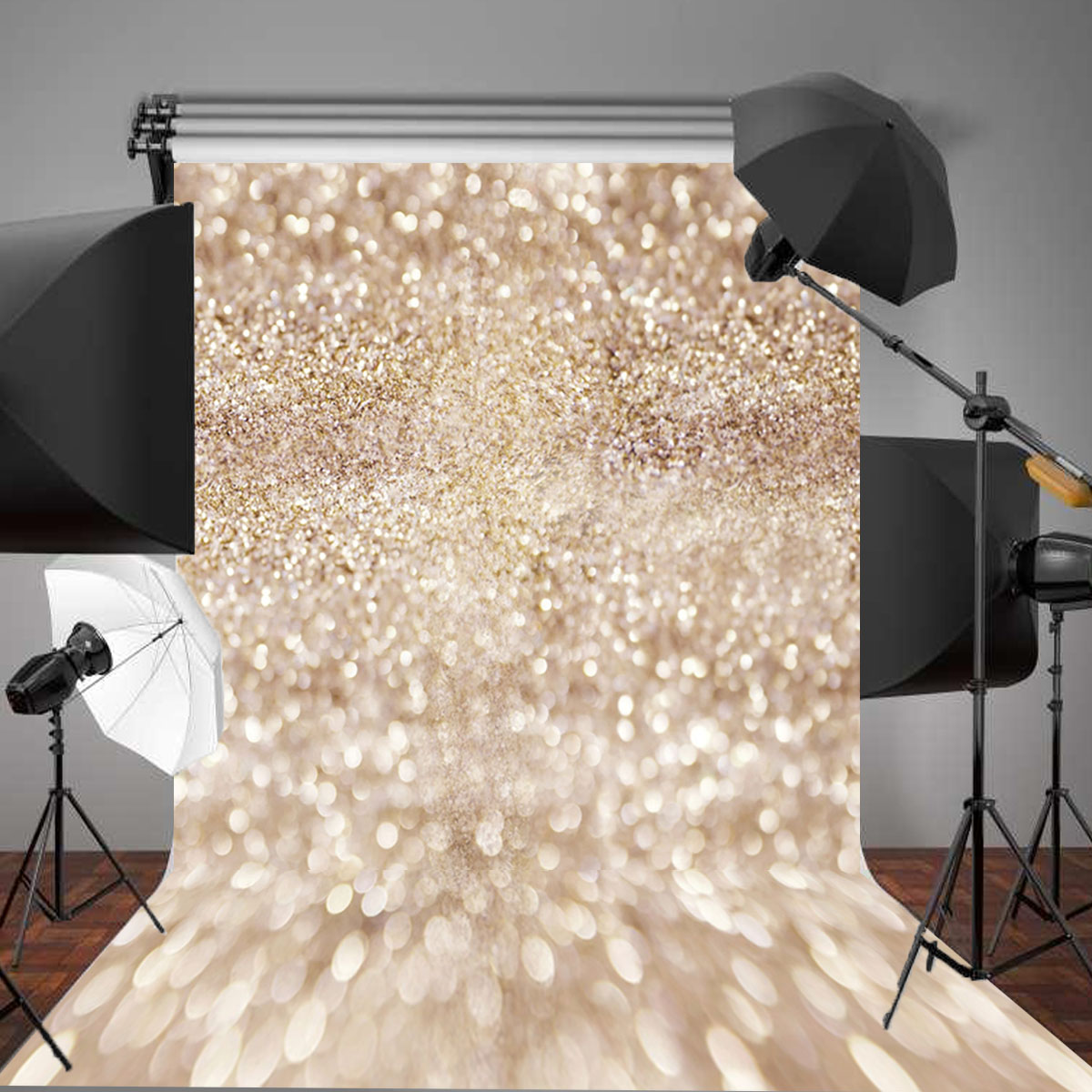 3x5FT--5x7FT-Vinyl-Beige-Glitters-Shining-Photography-Background-Backdrop-Studio-Prop-1434430-3