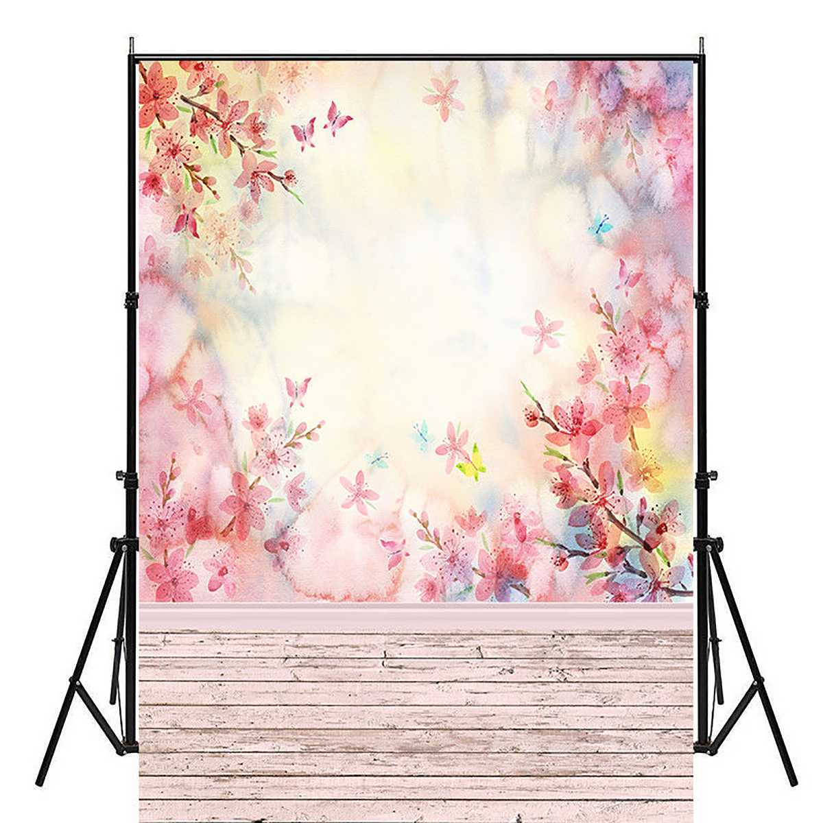 3x5FT-5x7FT-Pink-Theme-Wood-Floor-Photography-Backdrop-Background-Studio-Prop-1340612-2