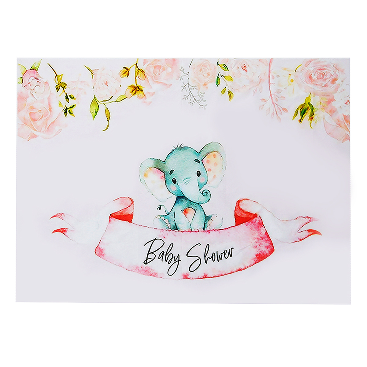 3x5FT-5x7FT-Vinyl-Baby-Shower-Elephant-Pink-Rose-Photography-Backdrop-Background-Studio-Prop-1573968-1