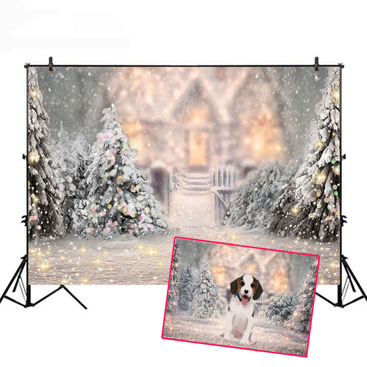 5x3FT-7x5FT-8x6FT-Christmas-Tree-Snow-Photography-Backdrop-Background-Studio-Prop-1609479-1