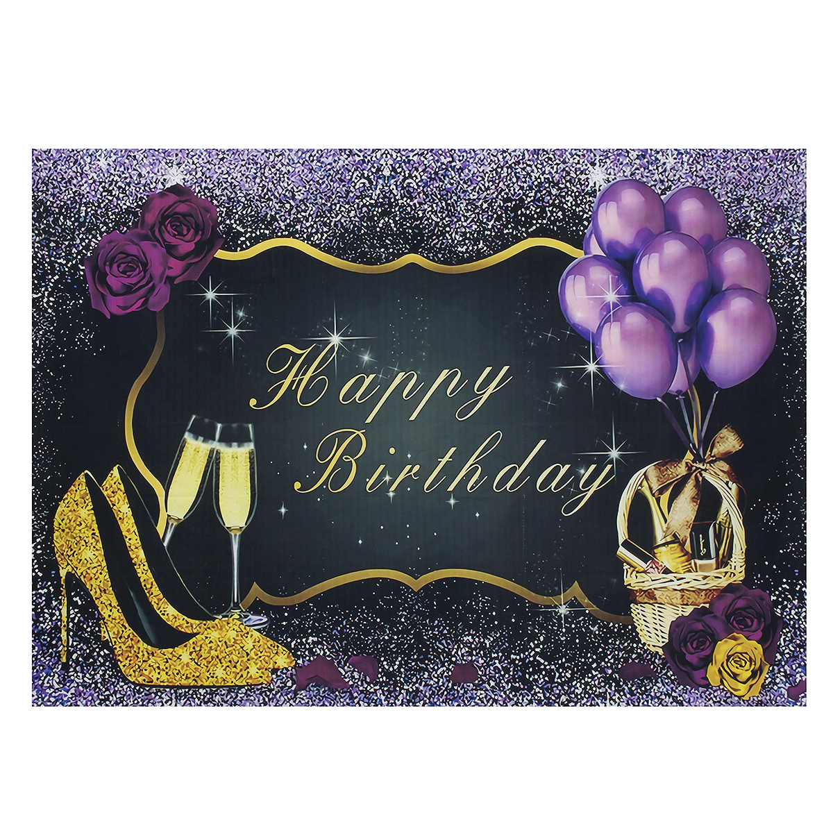 5x3FT-7x5FT-8x6FT-Purple-Rose-Balloon-Golden-Happy-Birthday-Photography-Backdrop-Background-Studio-P-1618207-2
