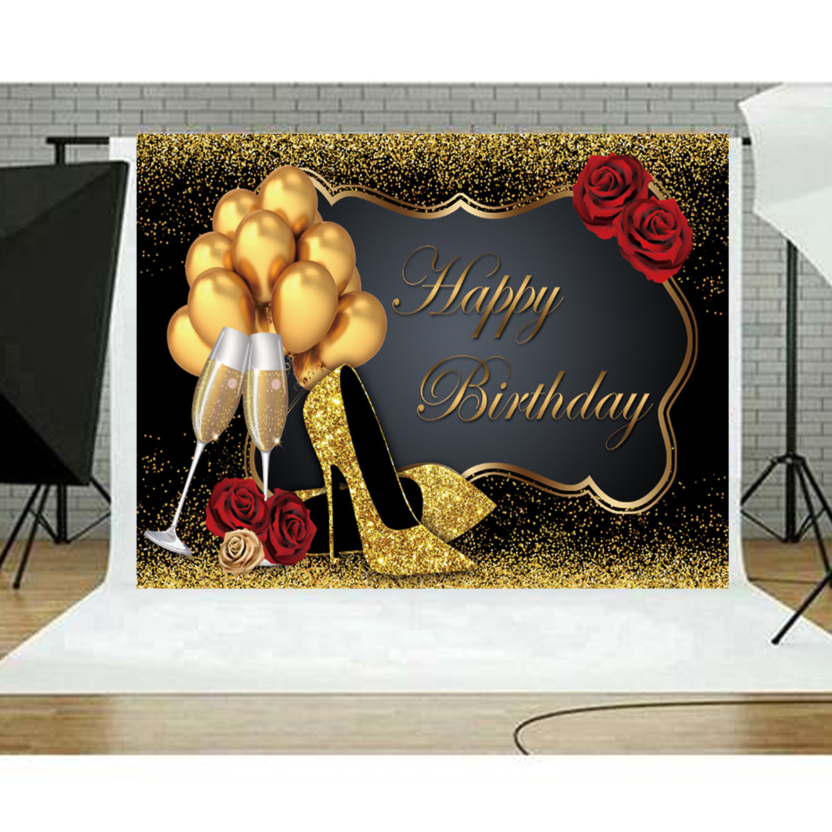 5x3FT-7x5FT-9x6FT-High-Heel-Glass-Golden-Balloon-Birthday-Theme-Photography-Backdrop-Background-Stud-1666631-4