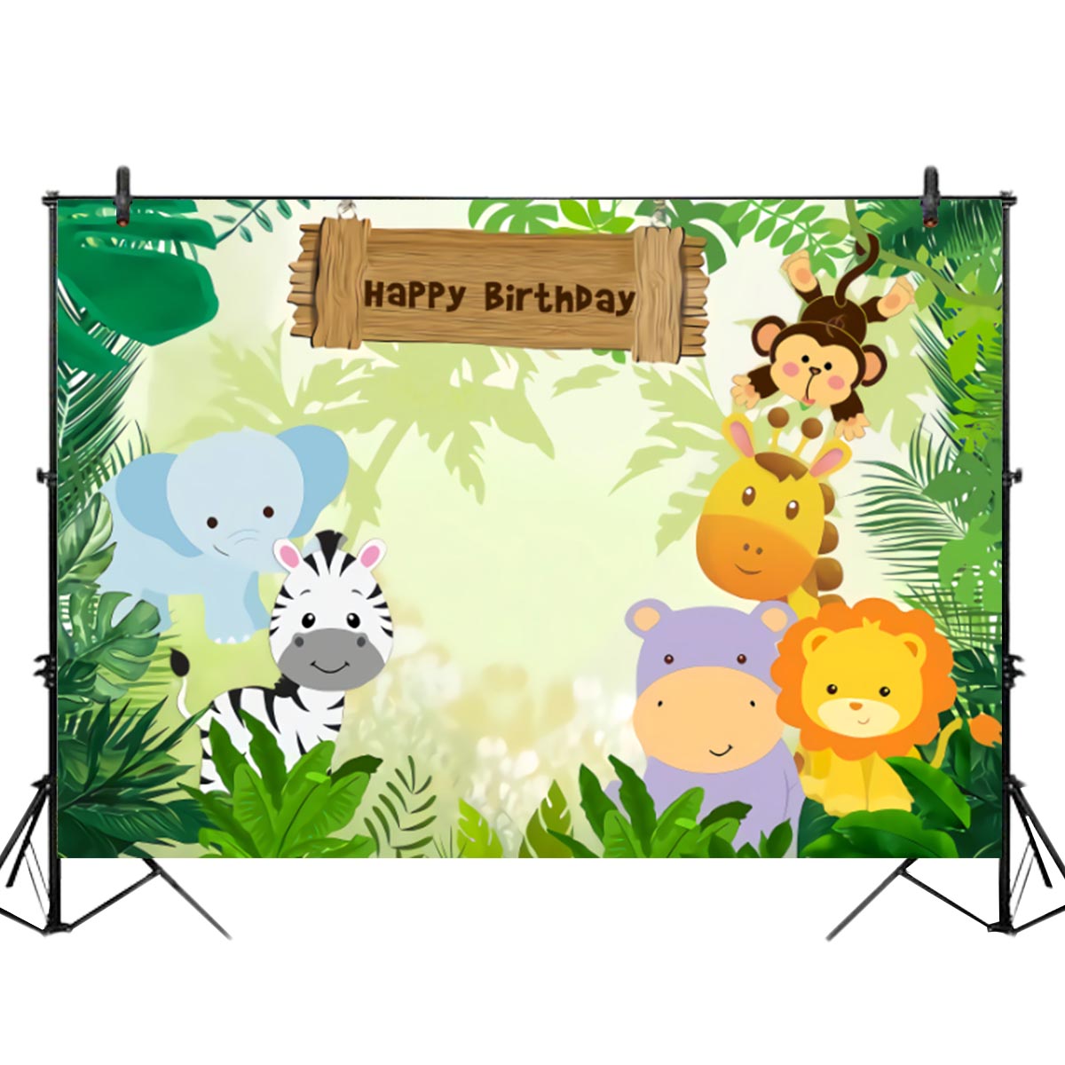 5x3FT-7x5FT-9x6FT-Jungle-Elephant-Lion-Happy-Birthday-Photography-Backdrop-Background-Studio-Prop-1636014-1