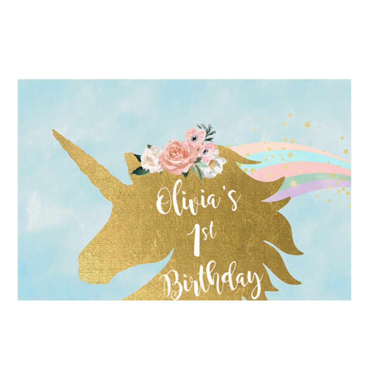 5x3ft-7x5ft-Gold-Unicorn-Children-Party-Photography-Backdrop-Studio-Prop-Background-1219157-2