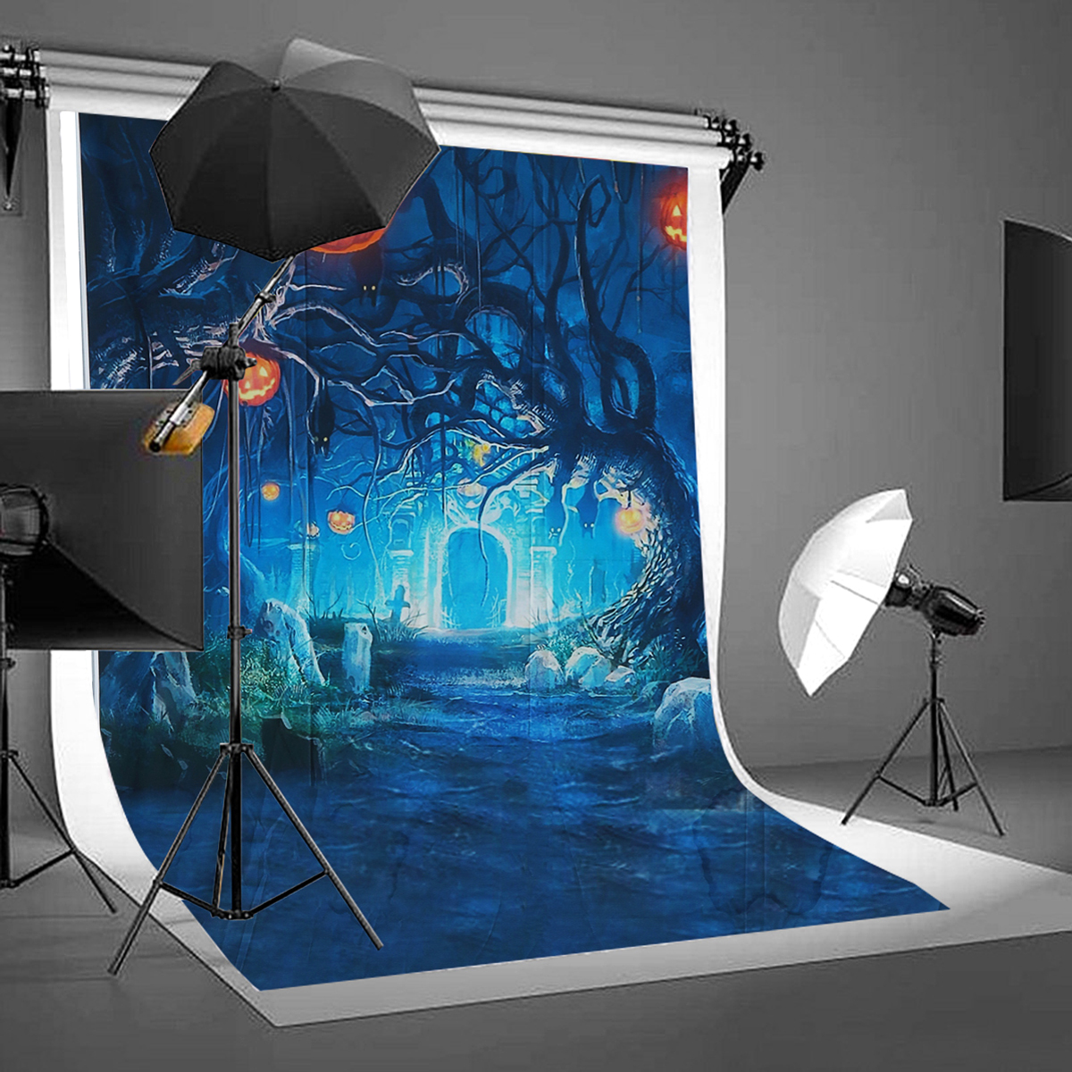 5x7FT-Halloween-Decor-Pumpkin-Light-Wall-Photography-Studio-Backdrop-Background-1364952-3