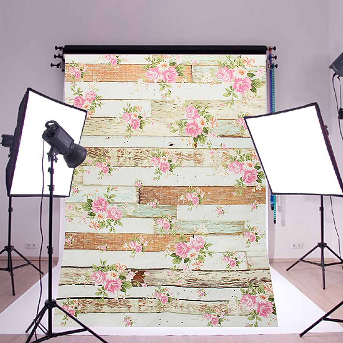 5x7FT-Vintage-Pink-Flowers-Wooden-Floor-Wall-Photo-Studio-Background-Backdrop-Cloth-1116099-1