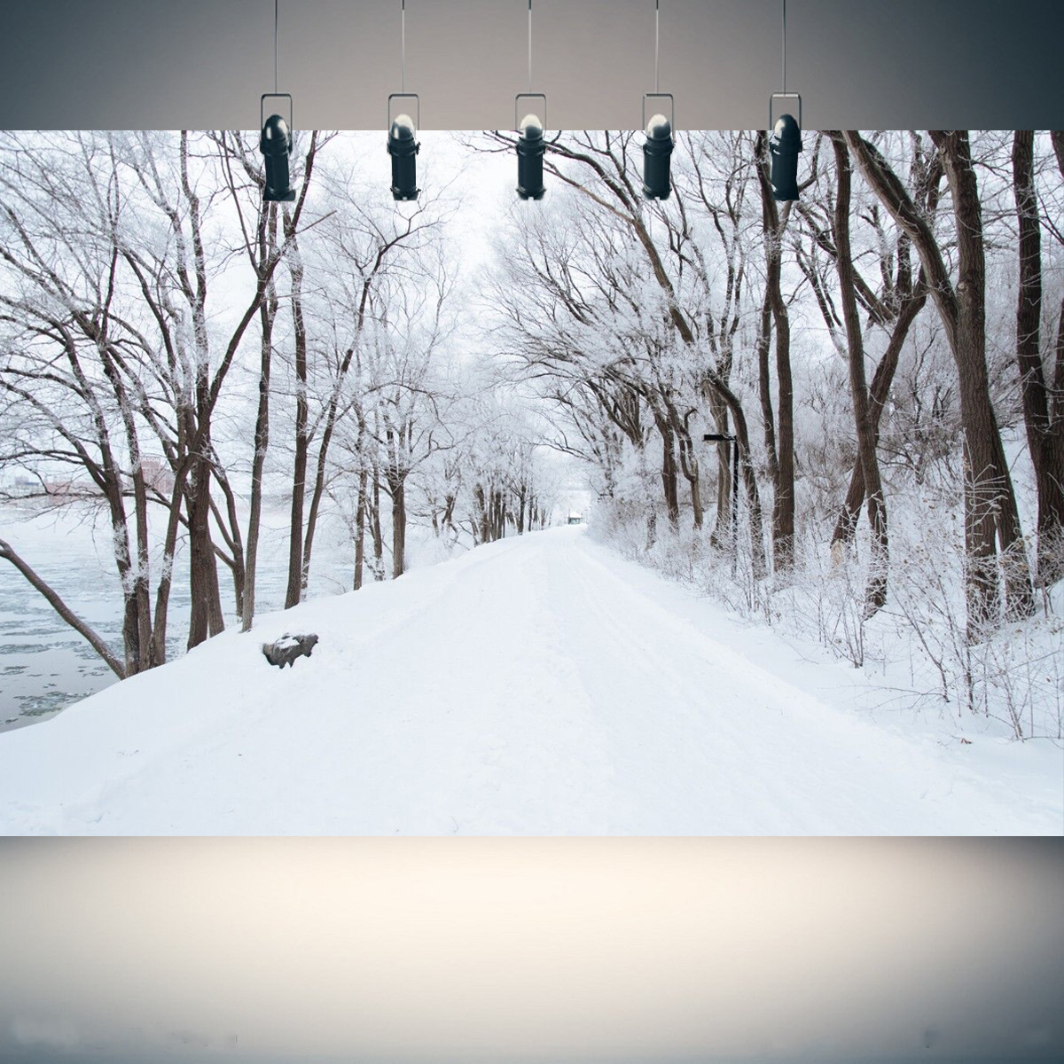 5x7FT-Vinyl-Winter-Snow-Road-River-Side-Photography-Backdrop-Background-Studio-Prop-1413694-2