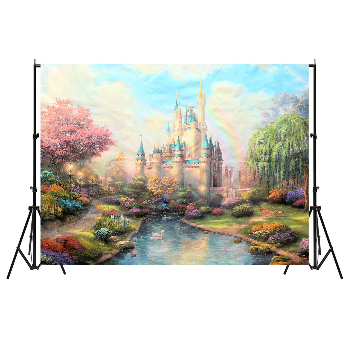 5x7ft-7x5ft-Fairy-Tale-Winter-Spring-Sky-Castle-Photography-Backdrop-Studio-Prop-Background-1313158-5