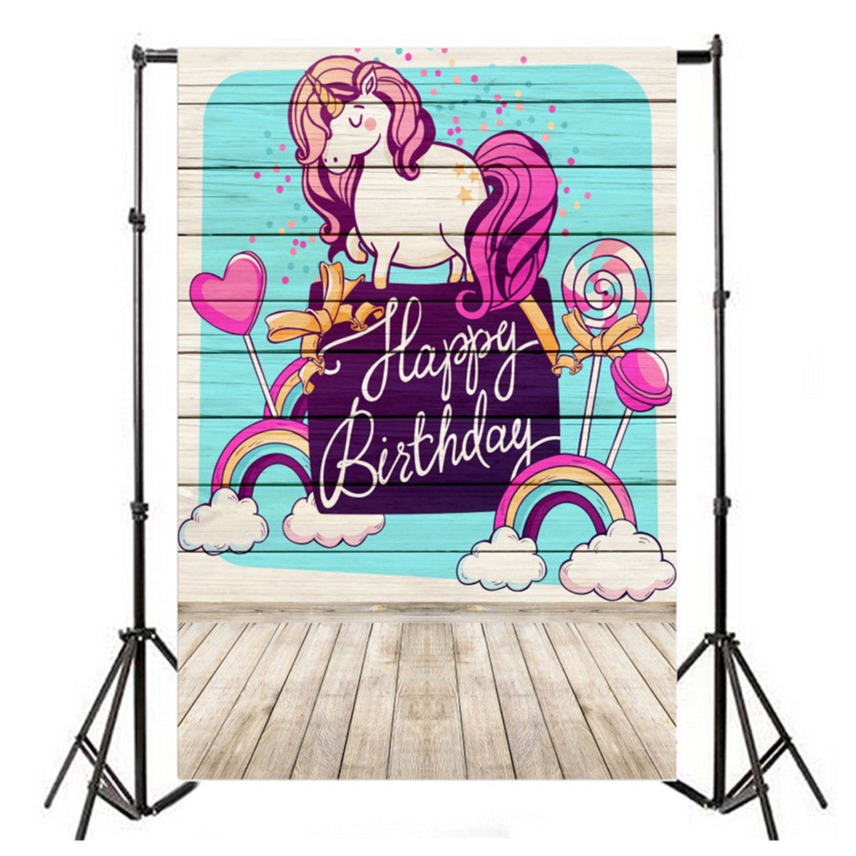 5x7ft-Happy-Birthday-Lollipop-Unicorn-Photography-Backdrop-Studio-Prop-Background-1291331-1